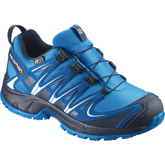 Salomon XA PRO 3D CSWP K Zapatillas Trail Running Niños - Azules - Colombia (93846-YDZW)